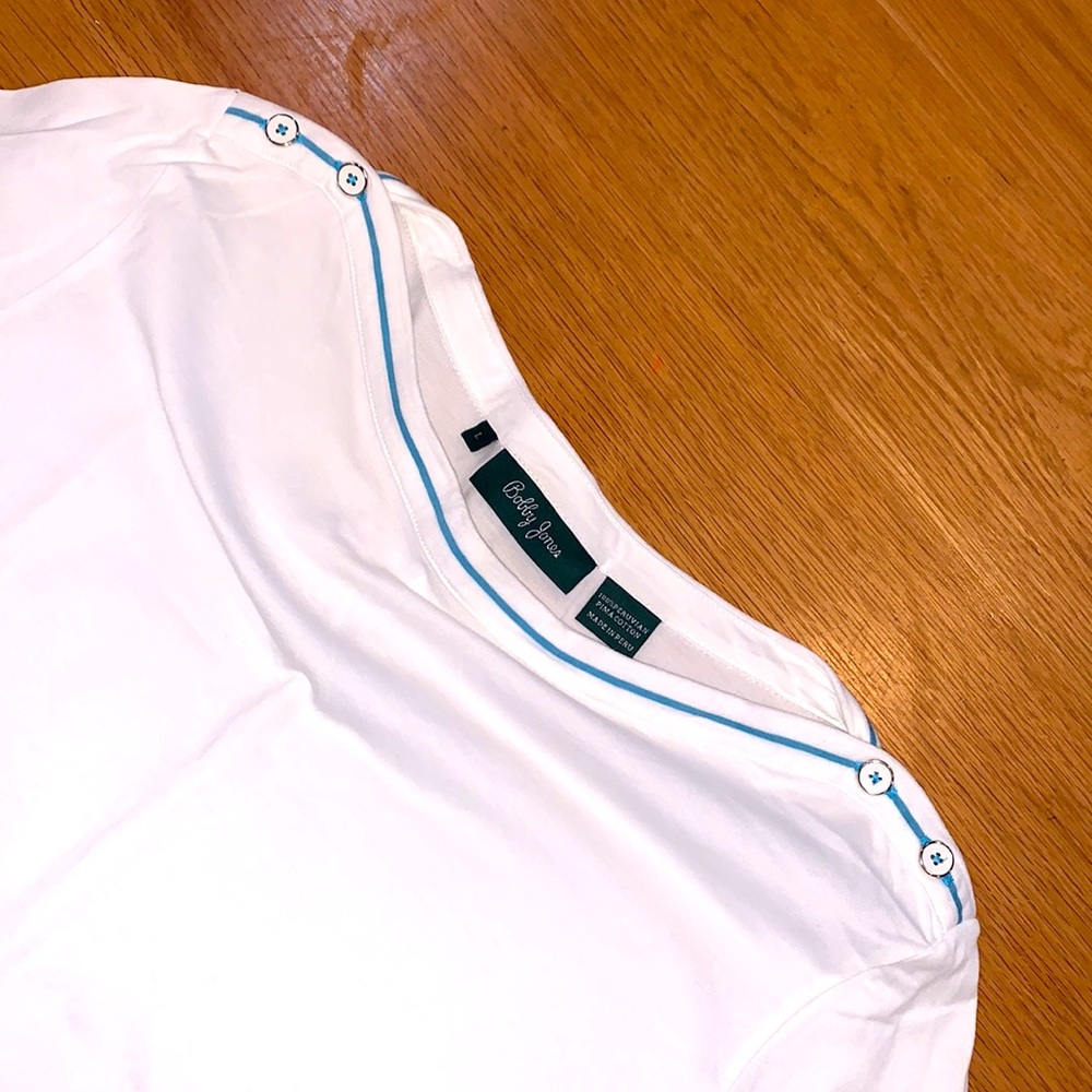 BOBBY JONES Sz L~Golf Long Sleeve Boat Neck Shirt Fitness Active Wear Shirt Top